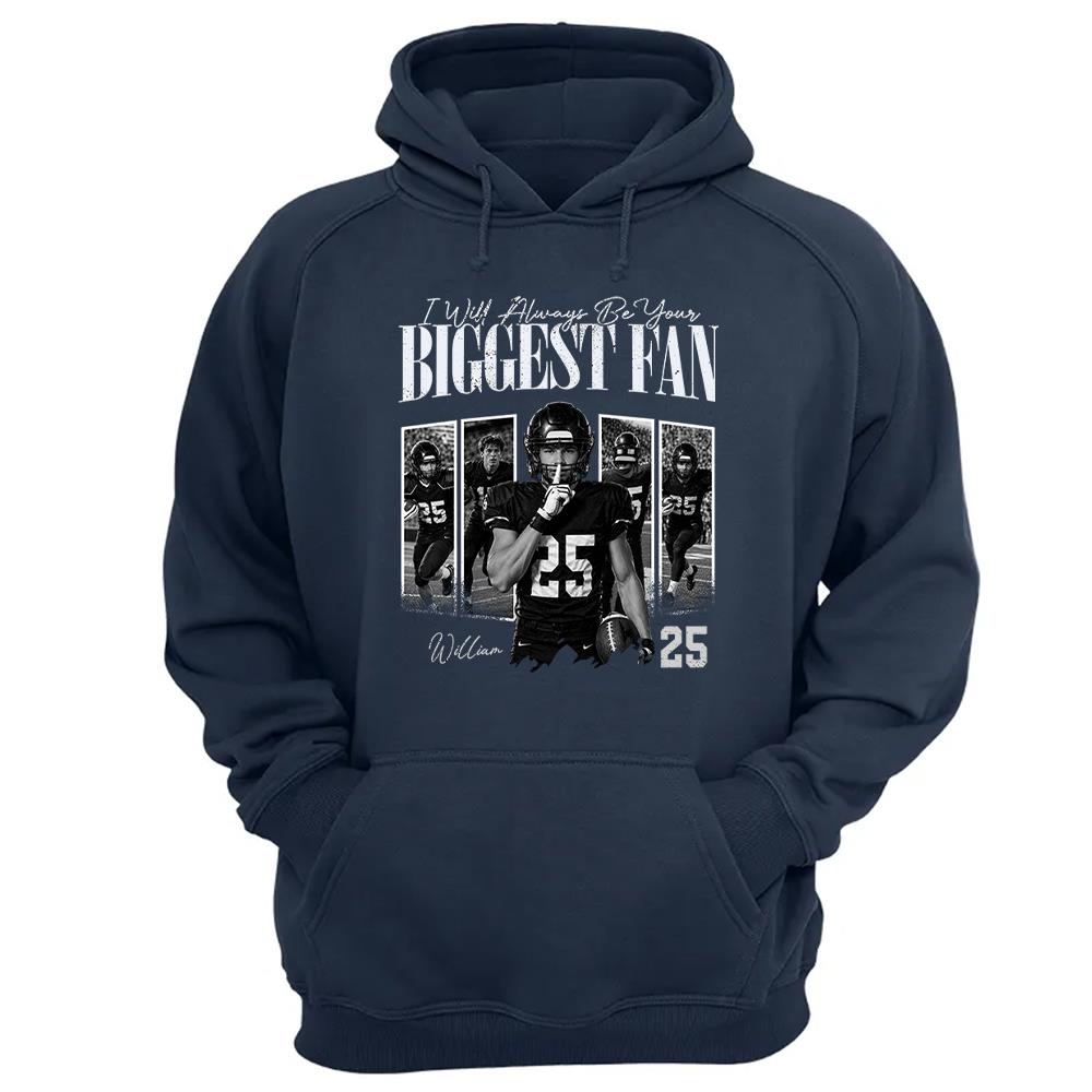 Custom Photo I'll Always Be Your Biggest Fan Football Mom Gift Idea L0411