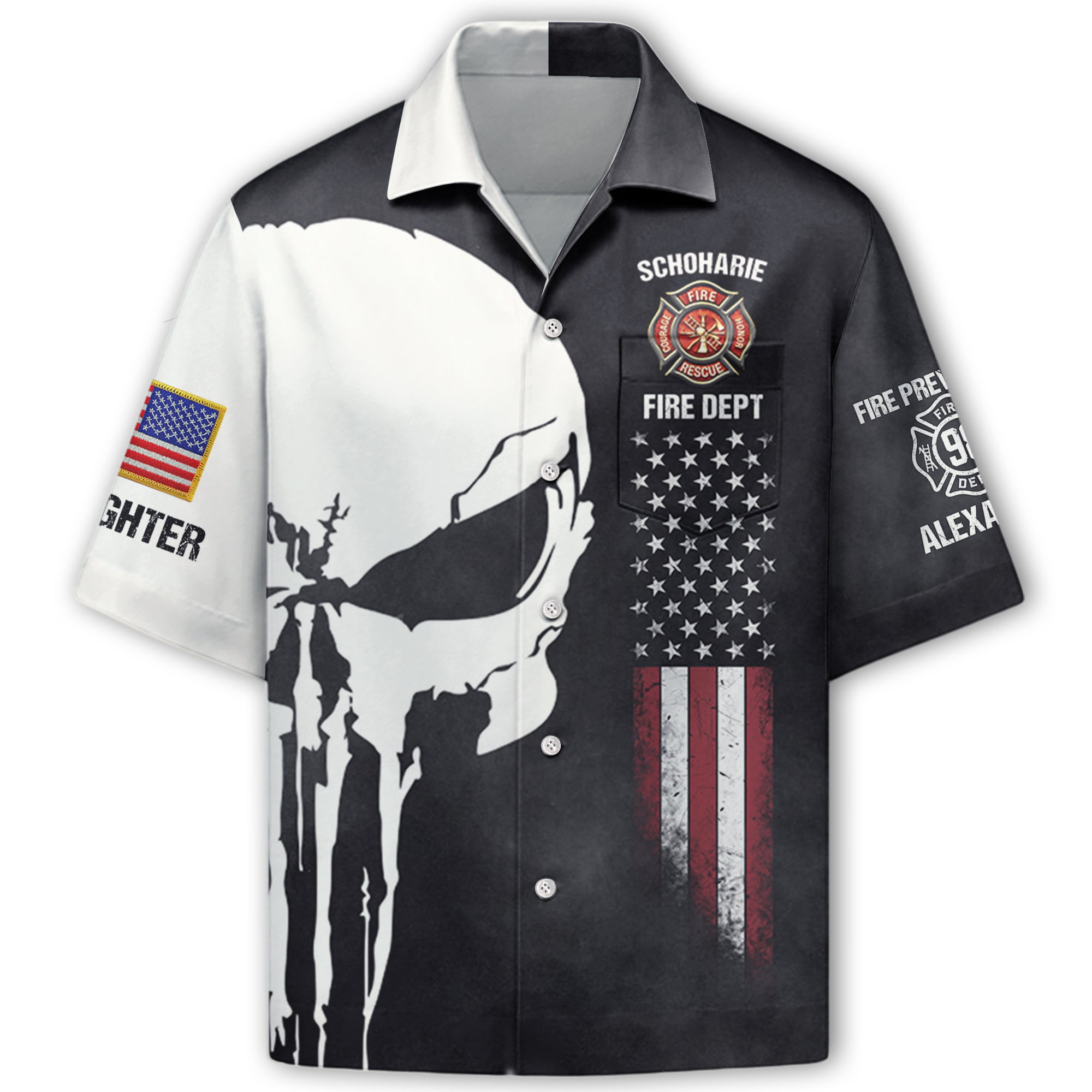 Sons of Fire Pride Duty Honor,  Personalized All Over Print Shirt For Firefighter T1807 Hv01