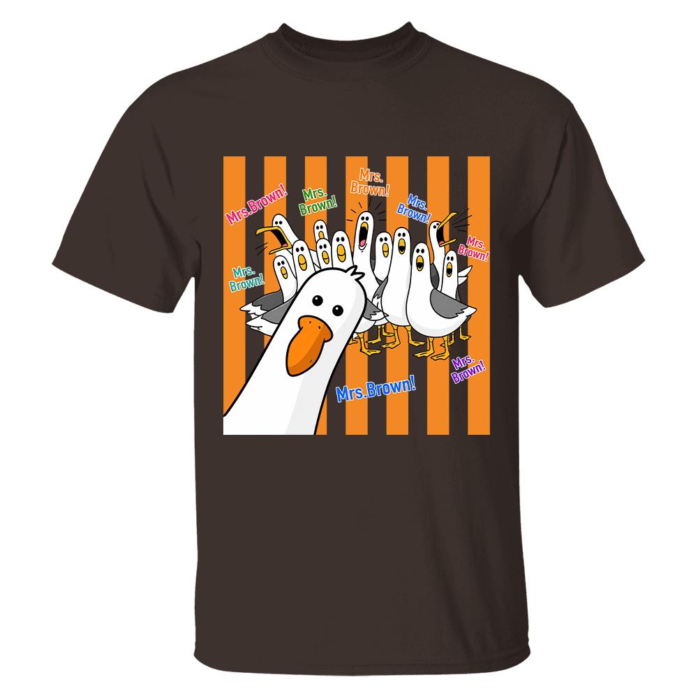 Custom Funny Seagulls Teacher Name Shirt, Teacher Appreciation Gift L0411 Hv01