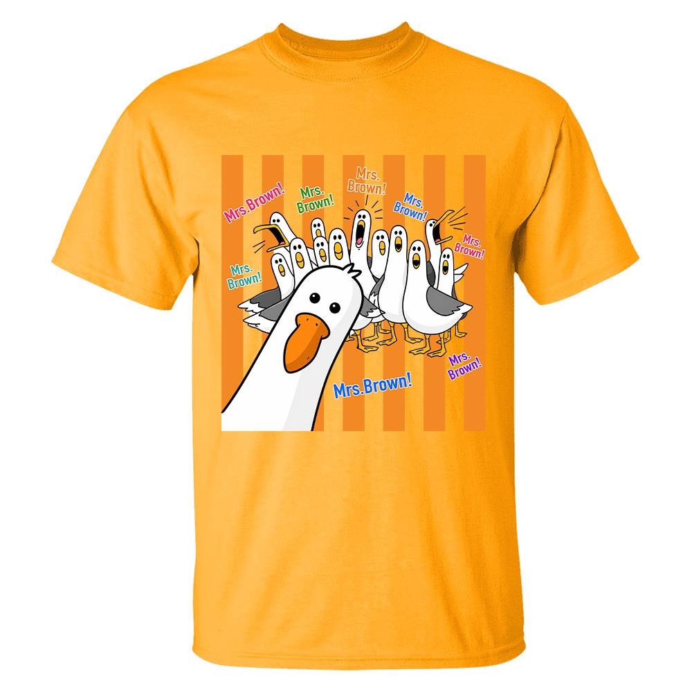 Custom Funny Seagulls Teacher Name Shirt, Teacher Appreciation Gift L0411 Hv01