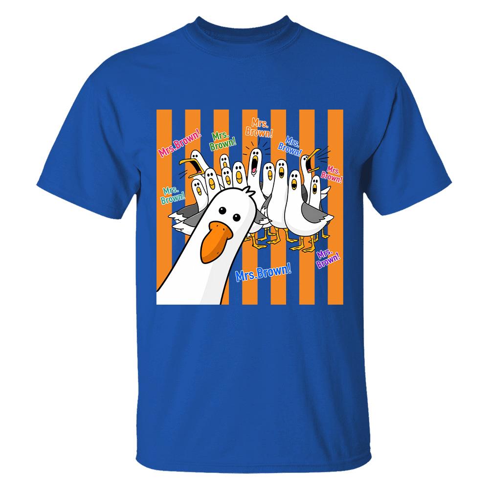 Custom Funny Seagulls Teacher Name Shirt, Teacher Appreciation Gift L0411 Hv01