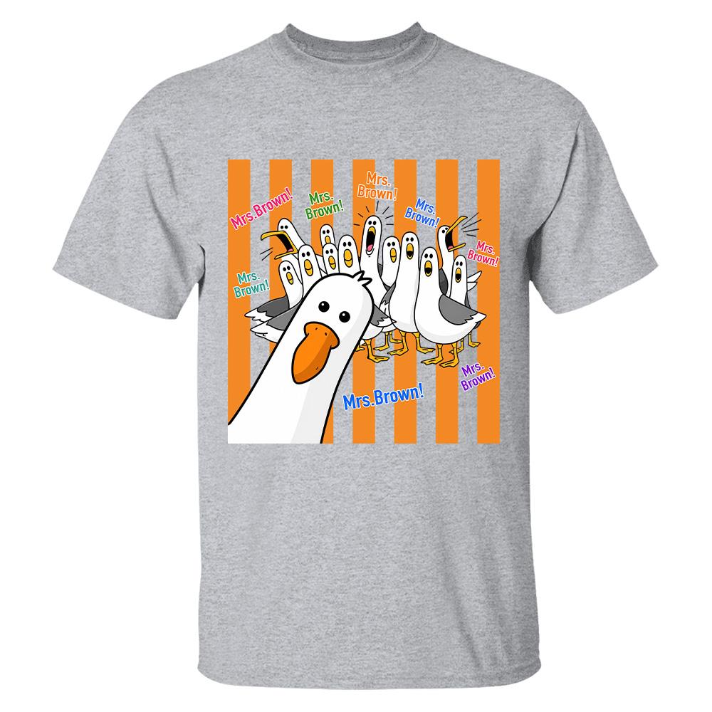 Custom Funny Seagulls Teacher Name Shirt, Teacher Appreciation Gift L0411 Hv01