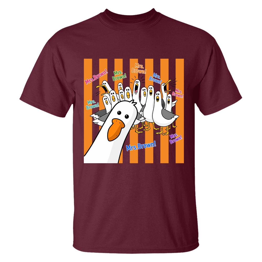 Custom Funny Seagulls Teacher Name Shirt, Teacher Appreciation Gift L0411 Hv01