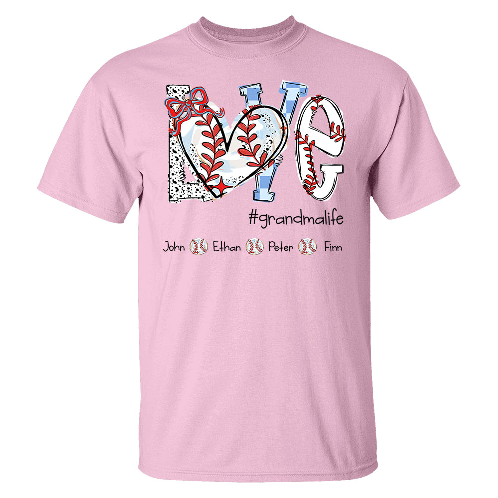 LOVE Baseball Grandma Life - Personalized Shirt Pt99