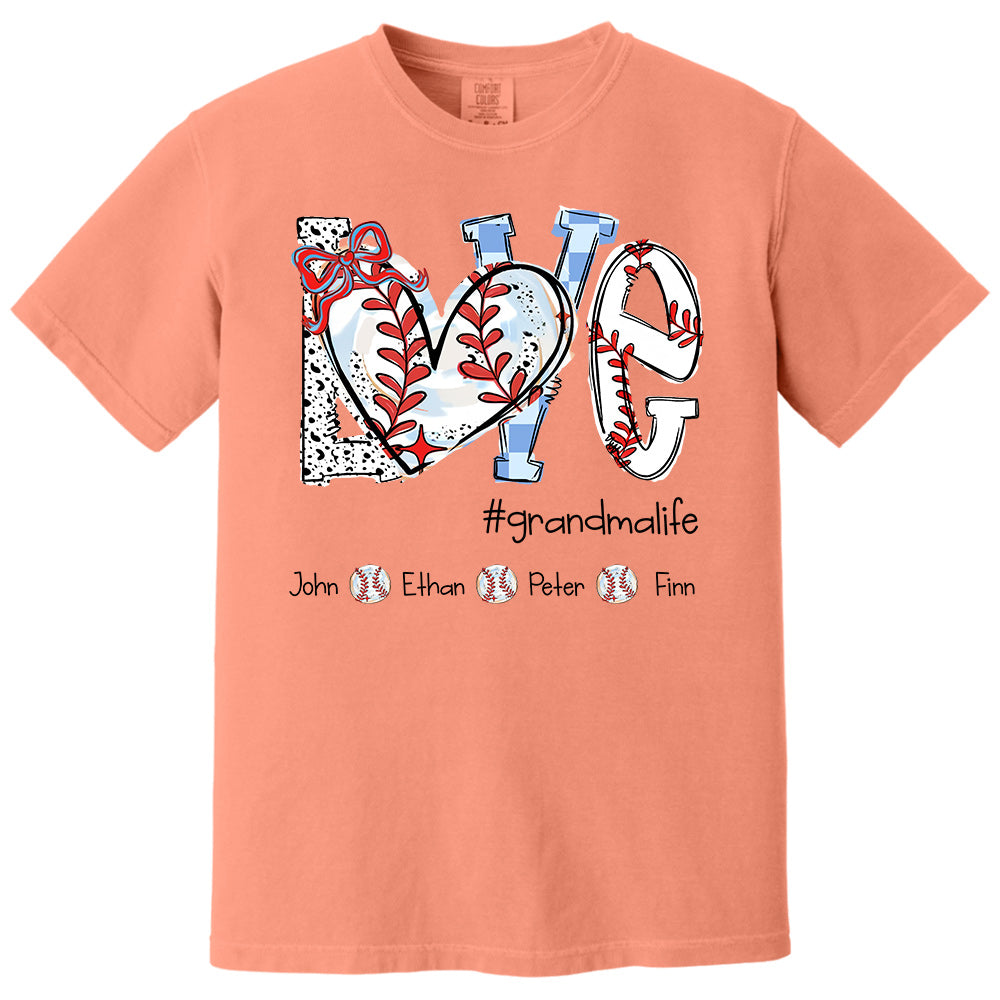 LOVE Baseball Grandma Life - Personalized Shirt Pt99
