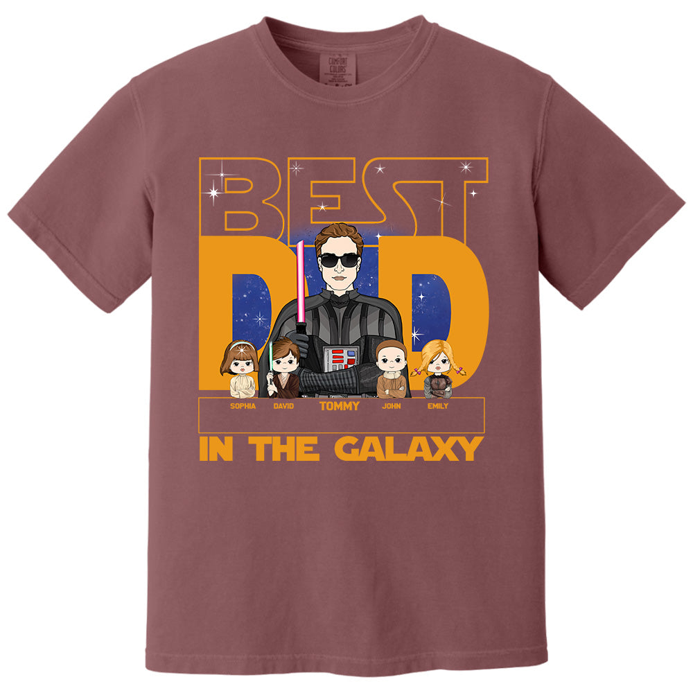 Best Dad In The Galaxy - Personalized Shirt For Dad, Custom Gift For Dad Father's Day NA04 Pt99