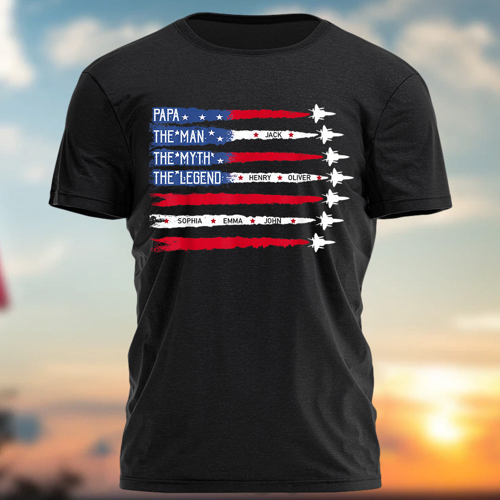Father's Day - Custom Legend Husband Dad Papa 4th Of July Shirt