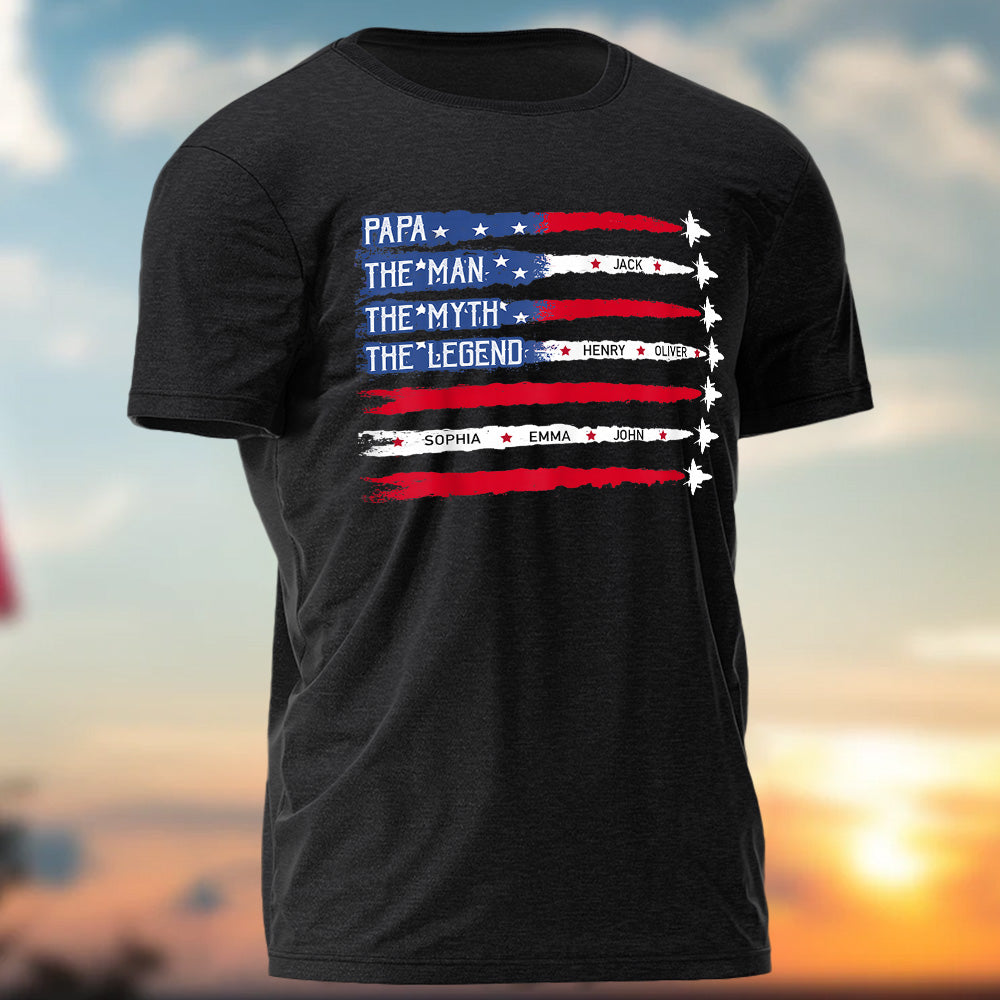 Father's Day - Custom Legend Husband Dad Papa 4th Of July Shirt