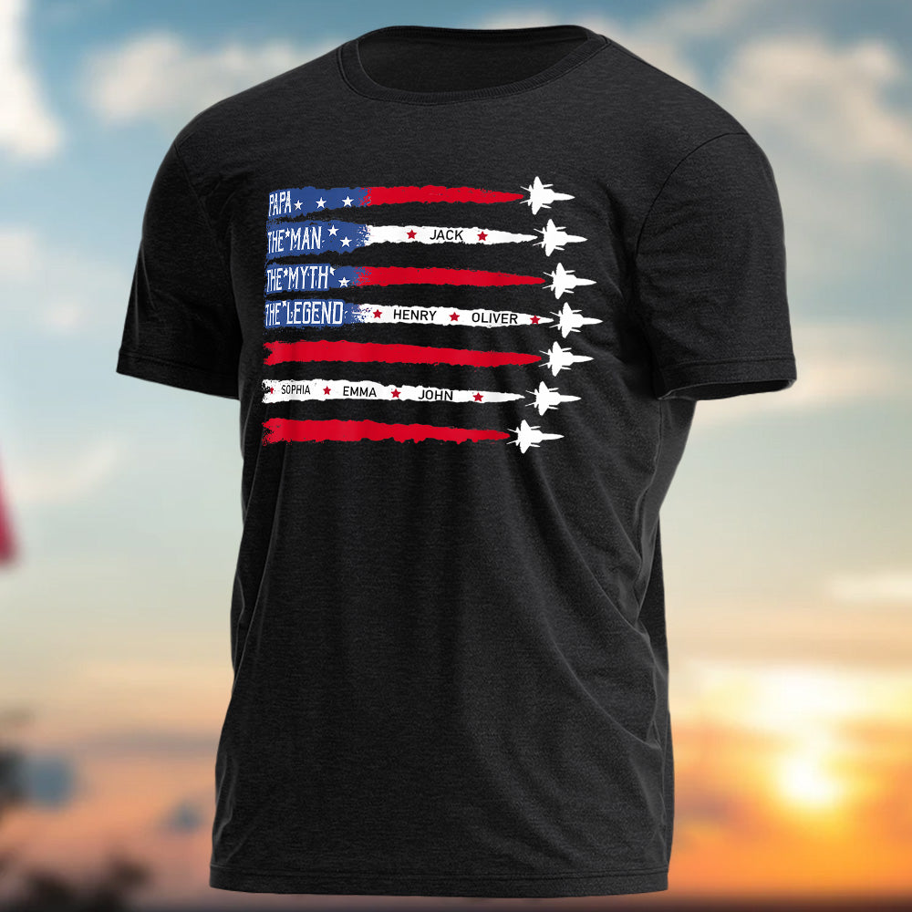 Father's Day - Custom Legend Husband Dad Papa 4th Of July Shirt