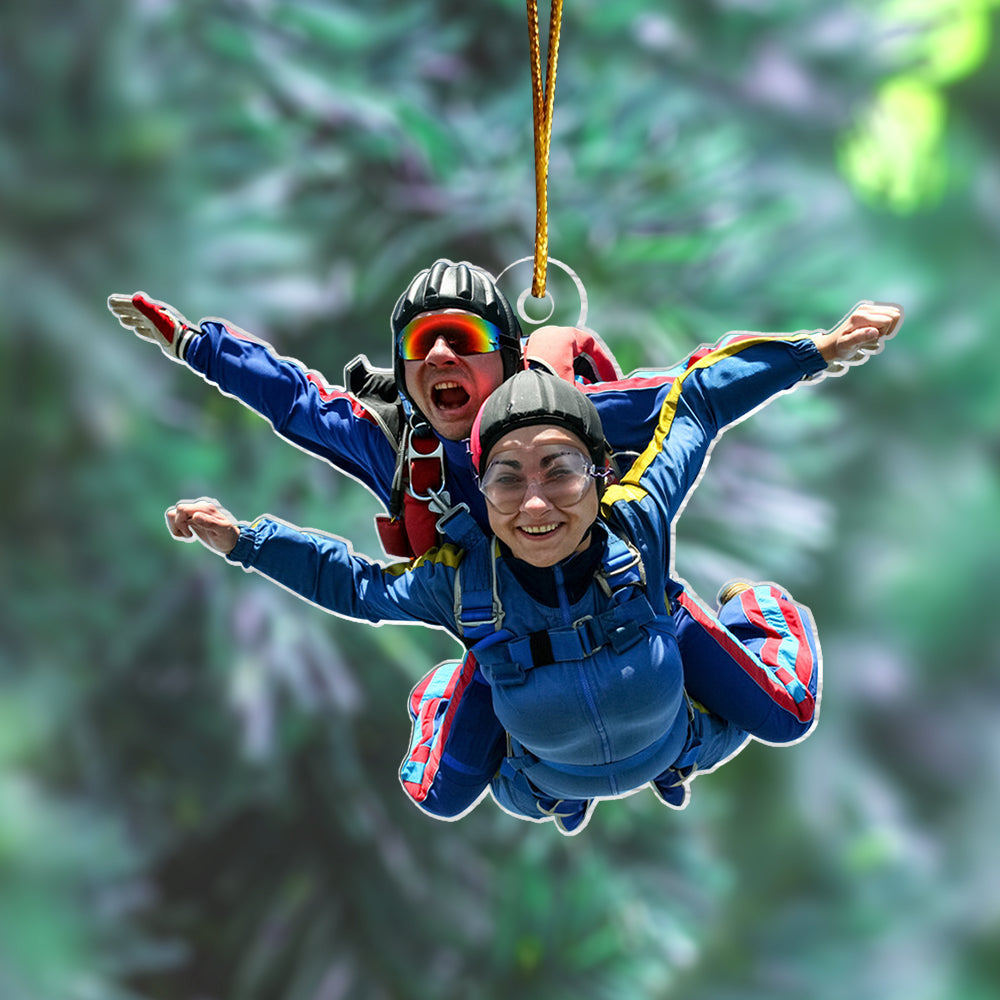 Personalized Photo Skydiving Ornament, Christmas Gifts For Skydiving , Custom Ornaments Gift For Skydiving Lovers, Skydiving Ornament