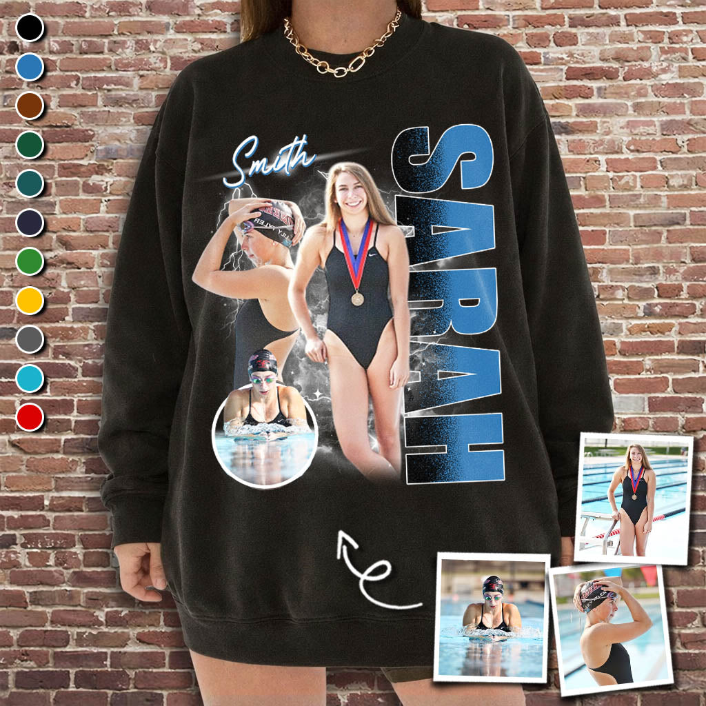 Custom Photo Swimmer Shirt - Gift for Swimming Lovers A2110 Pt99