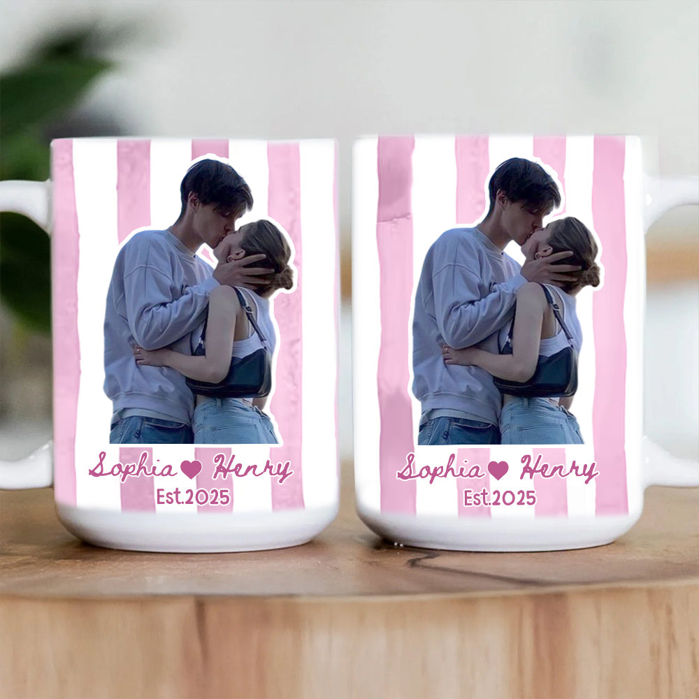 Custom Couple Photo Anniversary Gift Valentine's Day Gift - Personalized Photo Mug Li29