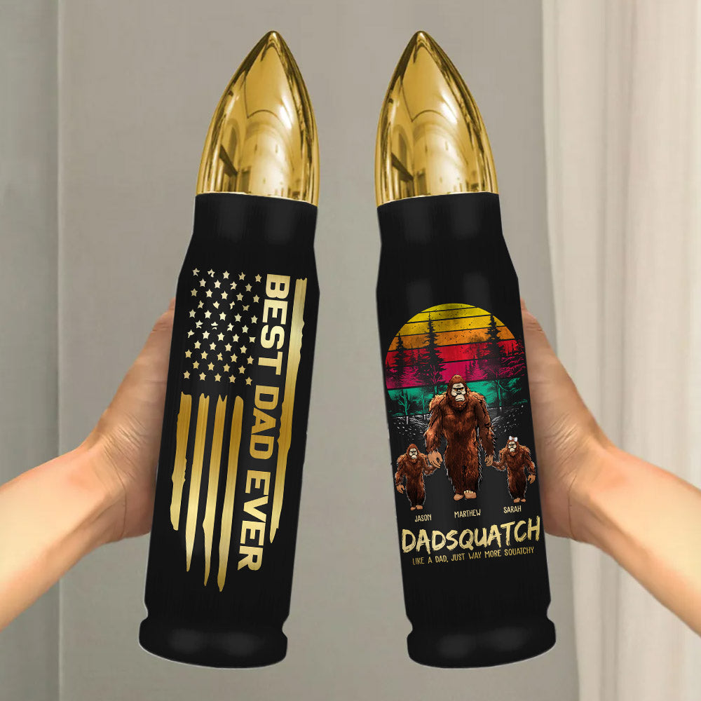 Papasquatch, Like A Grandpa, Just Way More Squatchy - Personalized Bullet Tumbler Vr2