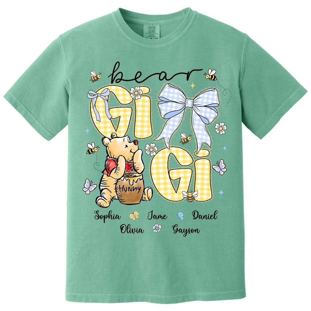 Mama Bear, Personalized Mama Bear Shirt With Bee Kids Name, Best Gift For Mom, Gift For Grandma, Gift For Mother's Day MI209 Hv01
