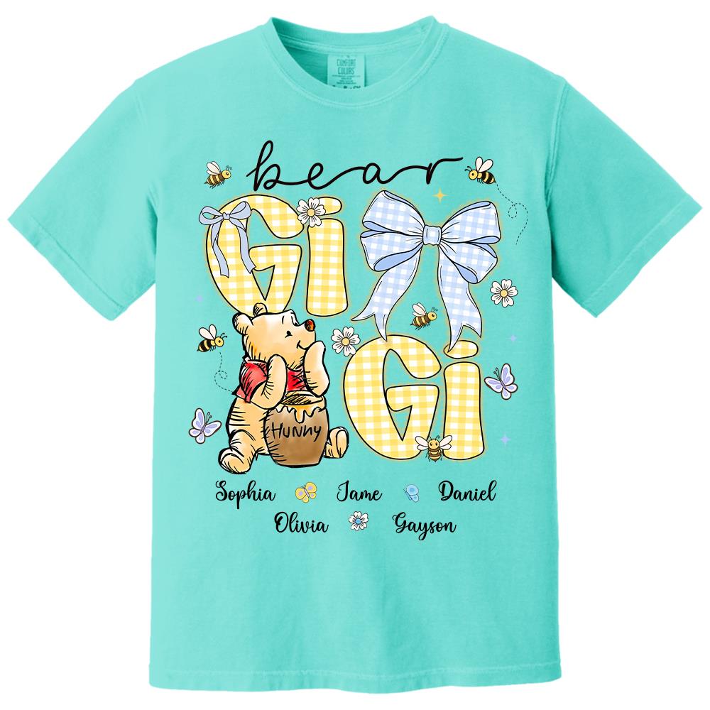 Mama Bear, Personalized Mama Bear Shirt With Bee Kids Name, Best Gift For Mom, Gift For Grandma, Gift For Mother's Day MI209 Hv01