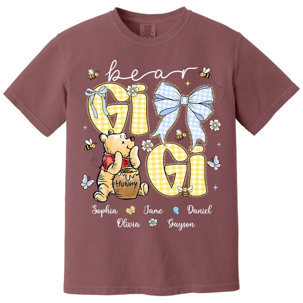 Mama Bear, Personalized Mama Bear Shirt With Bee Kids Name, Best Gift For Mom, Gift For Grandma, Gift For Mother's Day MI209 Hv01