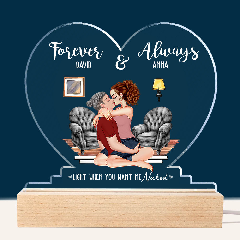 Forever & Always - Personalized LED Light For Couples NA04 Nh00