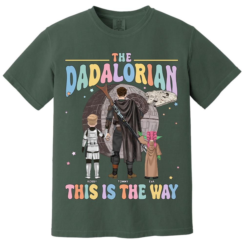 The Dadalorian This Is The Way - Personalized Shirt For Dad Custom Nickname With Kids Gift Na02 Hv01