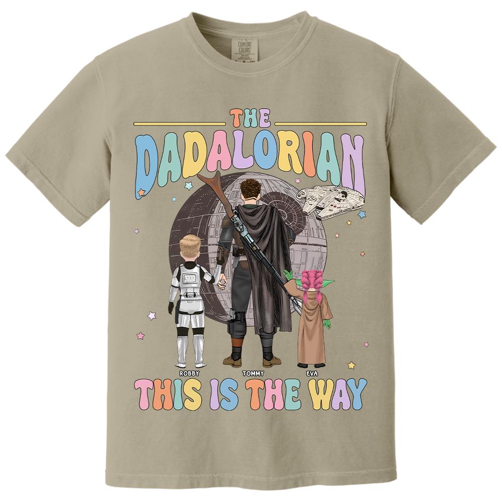 The Dadalorian This Is The Way - Personalized Shirt For Dad Custom Nickname With Kids Gift Na02 Hv01