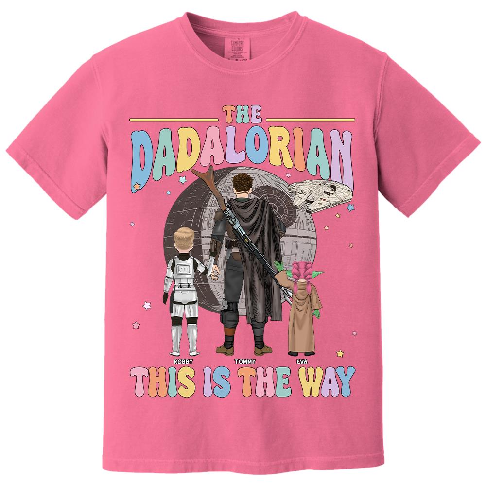The Dadalorian This Is The Way - Personalized Shirt For Dad Custom Nickname With Kids Gift Na02 Hv01