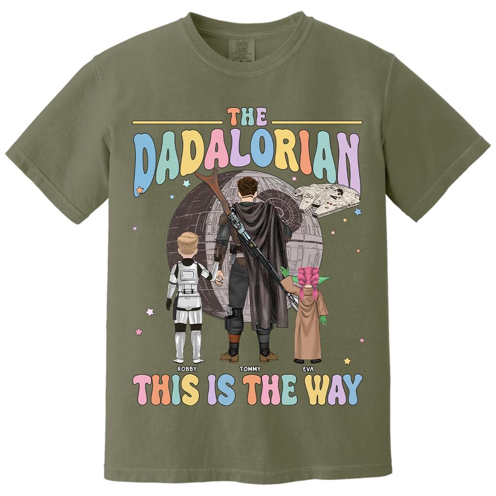 The Dadalorian This Is The Way - Personalized Shirt For Dad Custom Nickname With Kids Gift Na02 Hv01