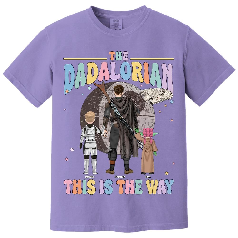 The Dadalorian This Is The Way - Personalized Shirt For Dad Custom Nickname With Kids Gift Na02 Hv01
