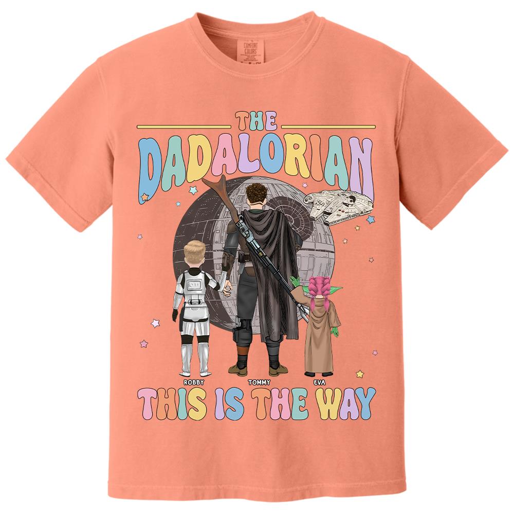 The Dadalorian This Is The Way - Personalized Shirt For Dad Custom Nickname With Kids Gift Na02 Hv01
