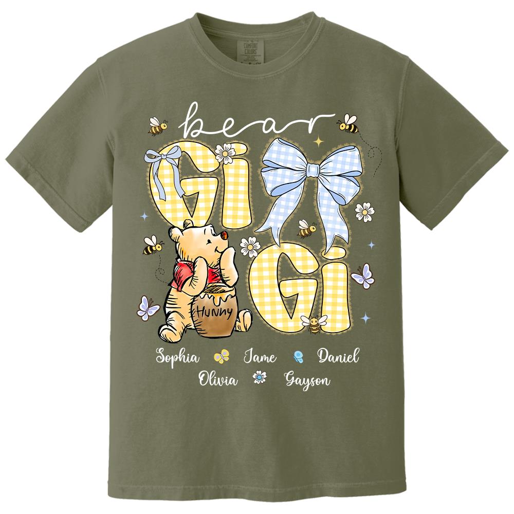 Mama Bear, Personalized Mama Bear Shirt With Bee Kids Name, Best Gift For Mom, Gift For Grandma, Gift For Mother's Day MI209 Hv01