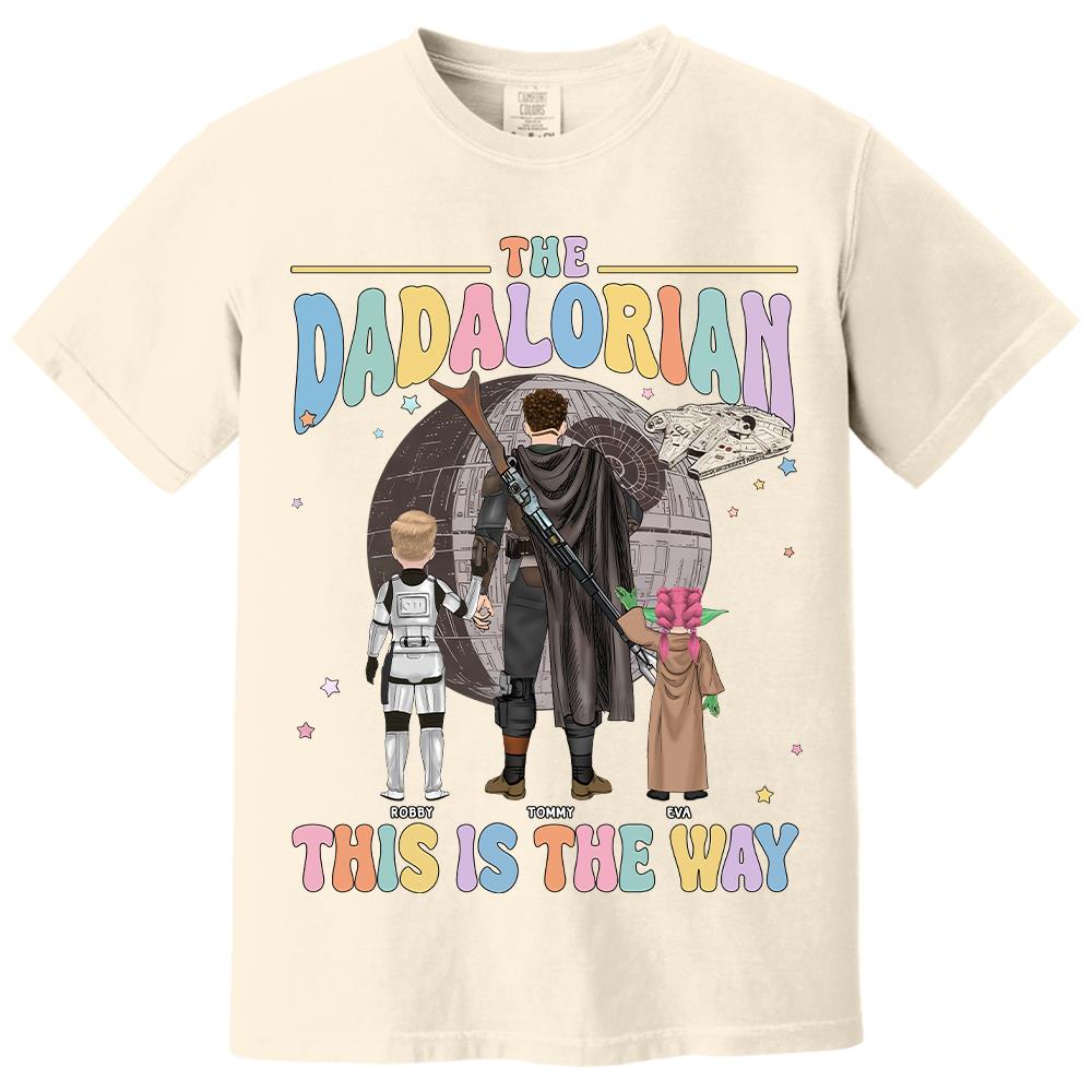 The Dadalorian This Is The Way - Personalized Shirt For Dad Custom Nickname With Kids Gift Na02 Hv01