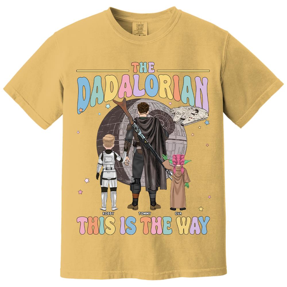 The Dadalorian This Is The Way - Personalized Shirt For Dad Custom Nickname With Kids Gift Na02 Hv01