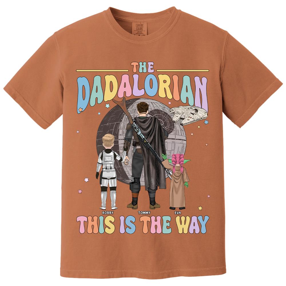 The Dadalorian This Is The Way - Personalized Shirt For Dad Custom Nickname With Kids Gift Na02 Hv01