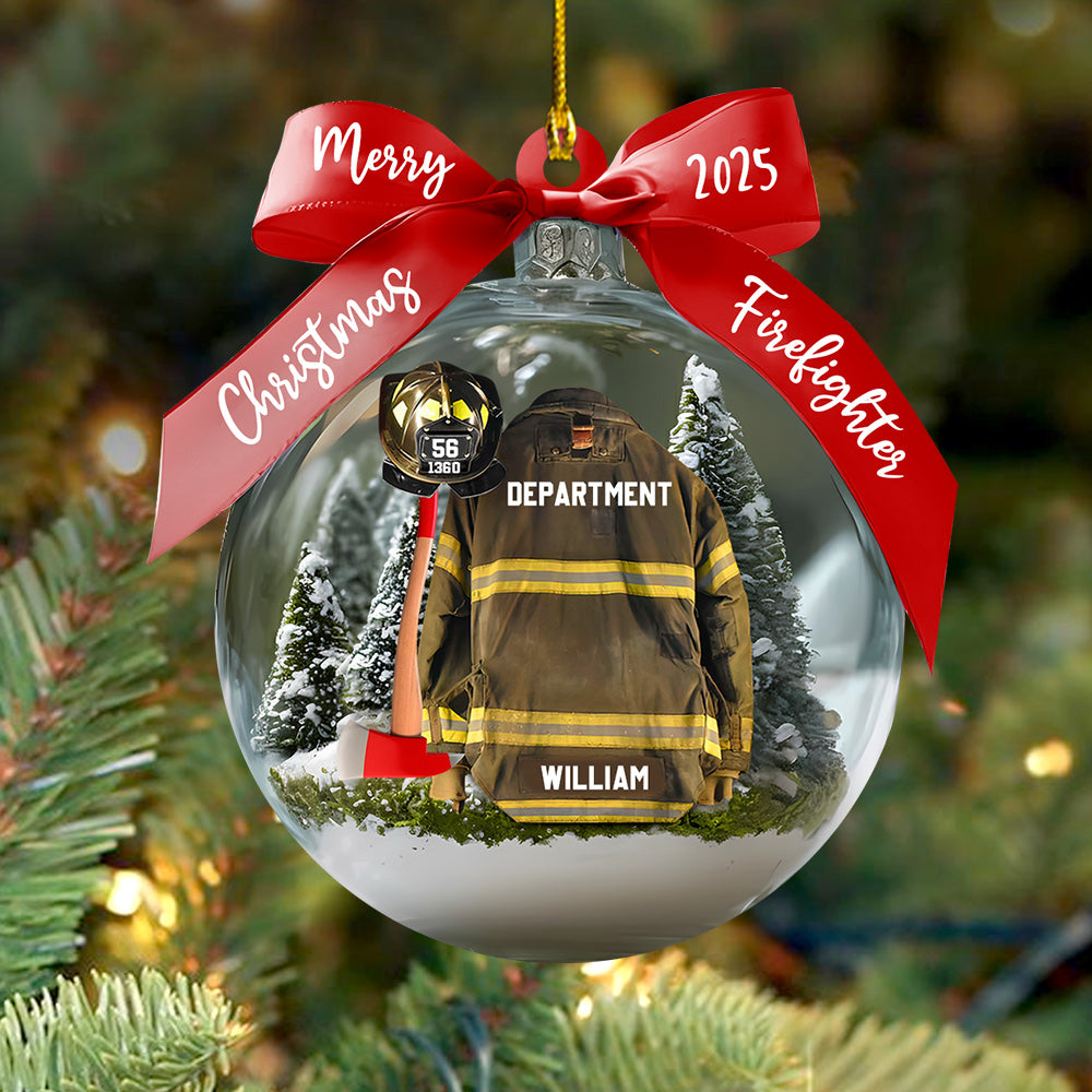 Firefighter Helmet Armor Personalized Ornament Gifts For Fireman Vr2 A2110 Do99