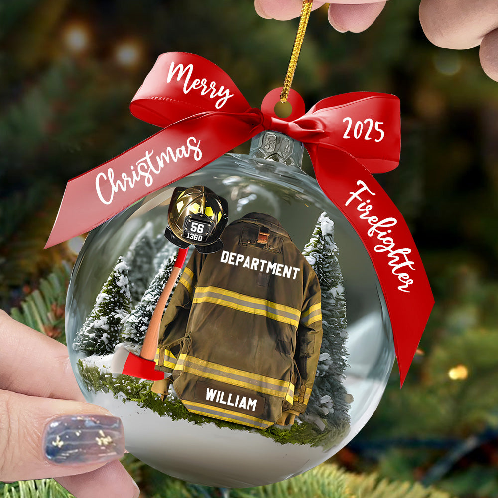 Firefighter Helmet Armor Personalized Ornament Gifts For Fireman Vr2 A2110 Do99