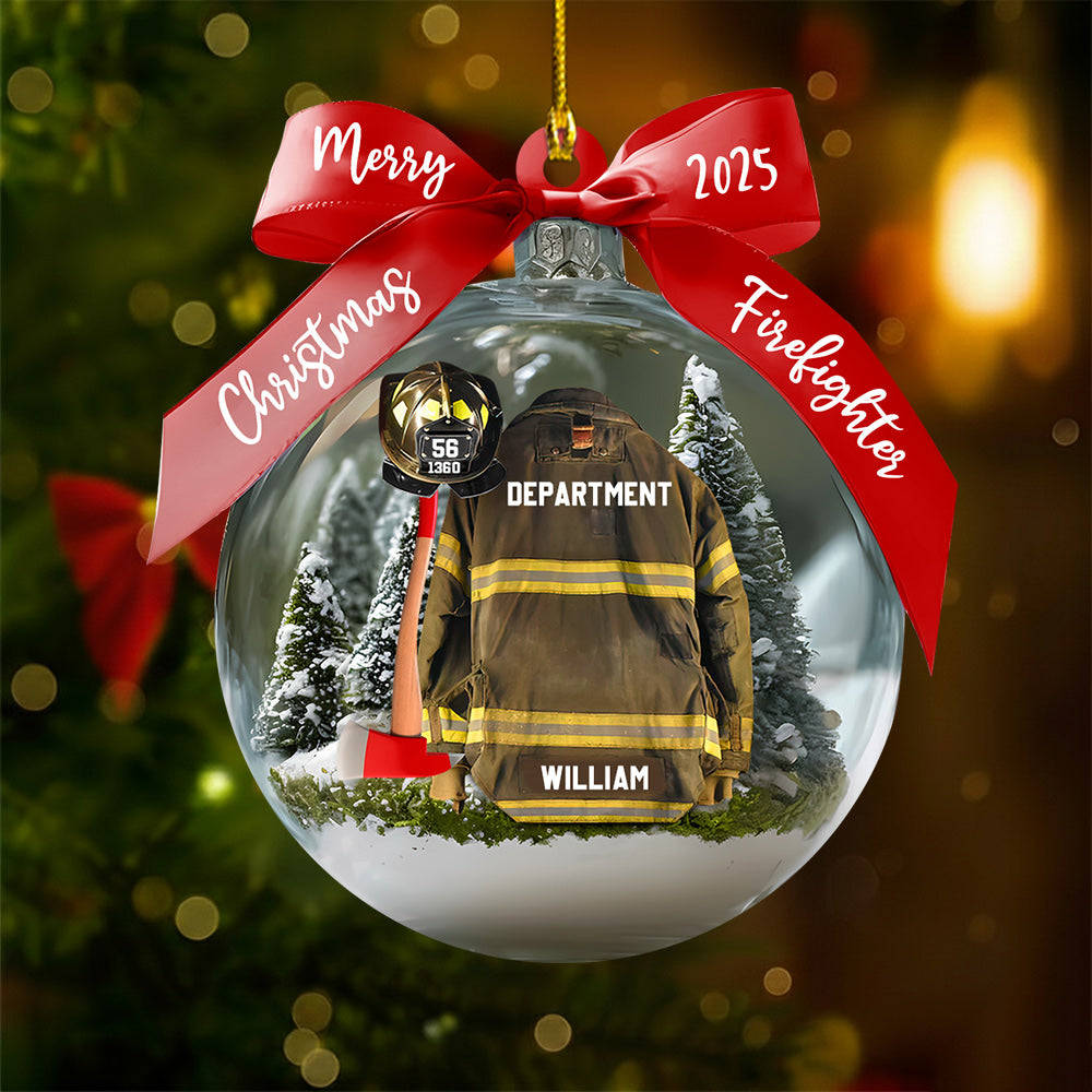 Firefighter Helmet Armor Personalized Ornament Gifts For Fireman Vr2 A2110 Do99