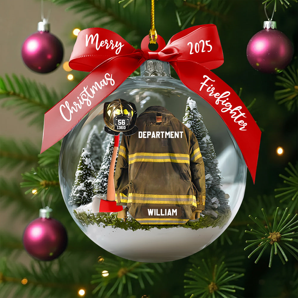 Firefighter Helmet Armor Personalized Ornament Gifts For Fireman Vr2 A2110 Do99