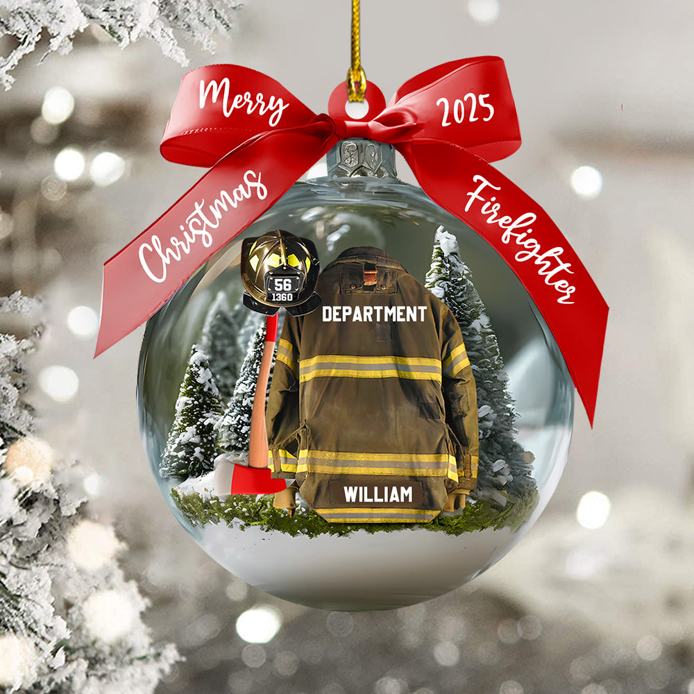 Firefighter Helmet Armor Personalized Ornament Gifts For Fireman Vr2 A2110 Do99