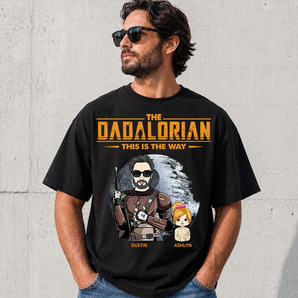 The Dadalorian This Is The Way Custom Shirt for Dad - Personalized Father's Day Gift