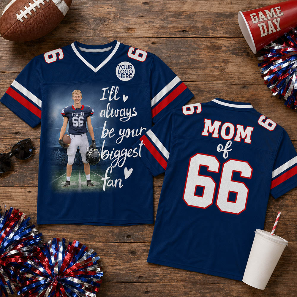 Custom Photo Football Game Day Football Jersey Gift For Football Lovers - Personalized Gift For Football Player K1702