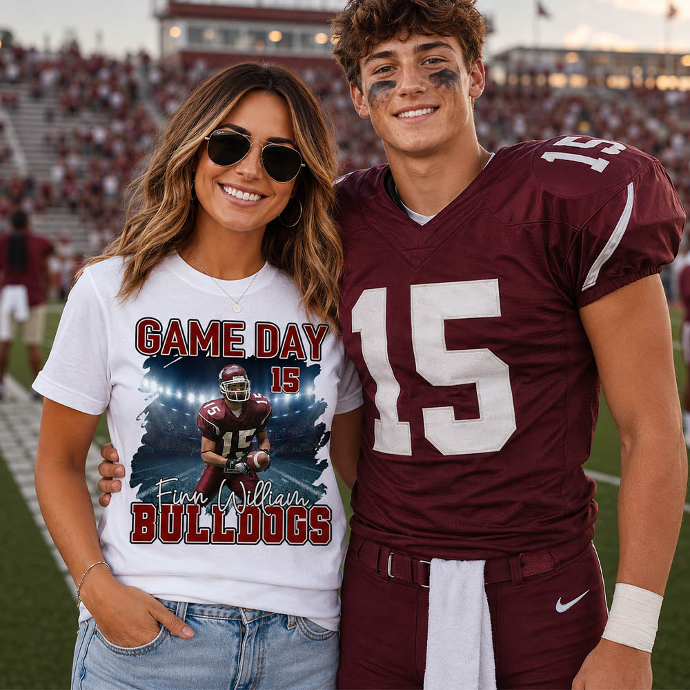 Custom Photo Football Game Day Personalized Shirt Custom Team Name