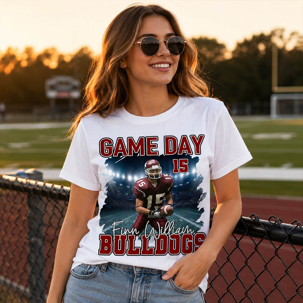 Custom Photo Football Game Day Personalized Shirt Custom Team Name