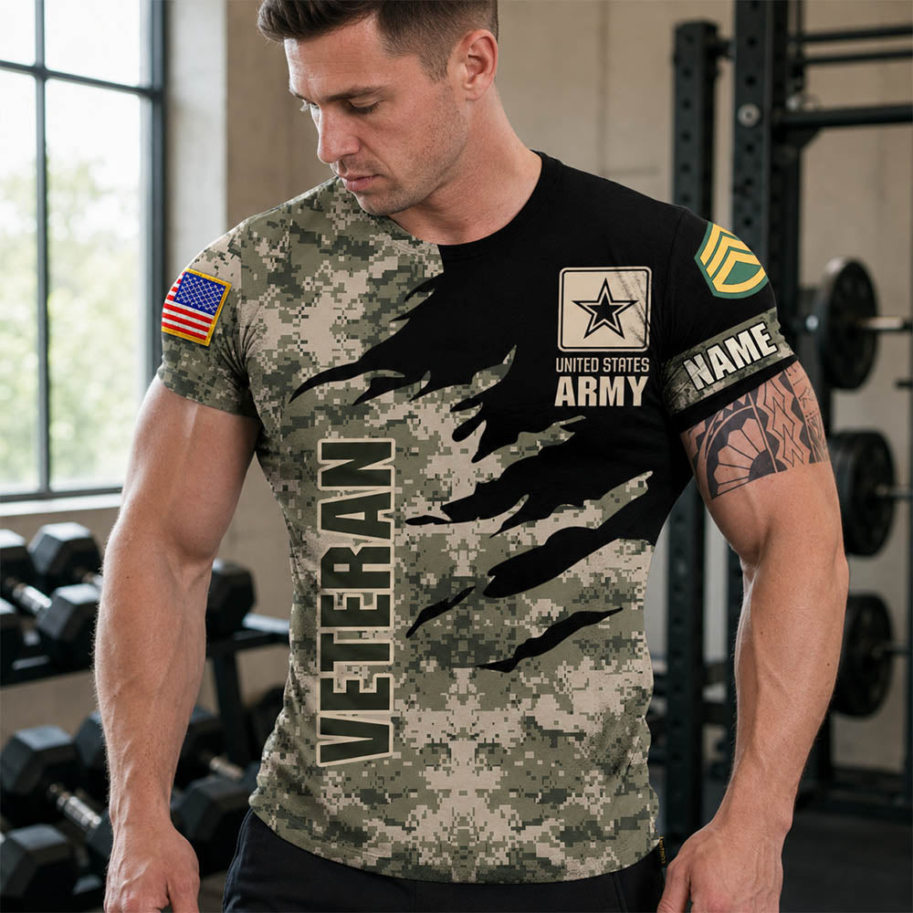 Premium Unique Veteran Shirts Ultra Soft and Comfort Custom Rank Name For Veterans H2511