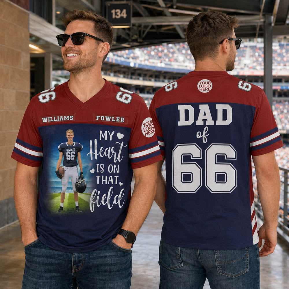 Custom Photo I'll Always Be Your Biggest Fan Football Jersey Gift For Football Lovers - Personalized Gift For Football Player