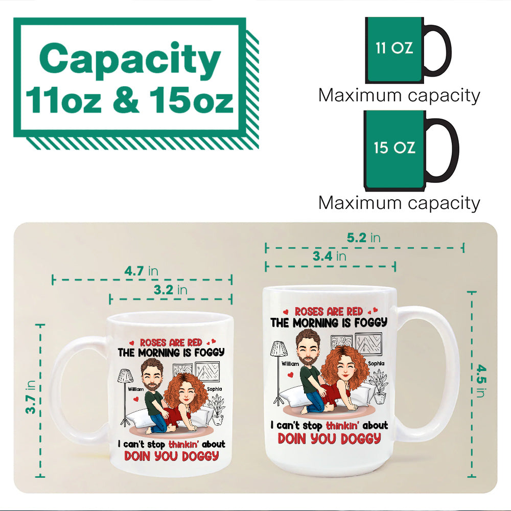 Roses Are Red, The Morning Is Foggy Couple Personalized Mug Gift For Her Him