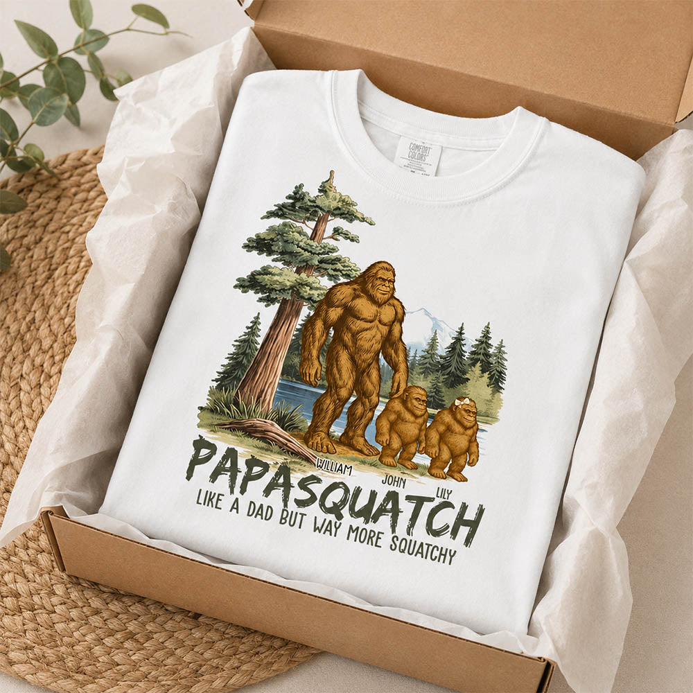 Custom Papasquatch, Like A Grandpa, Just Way More Squatchy Vintage Shirt