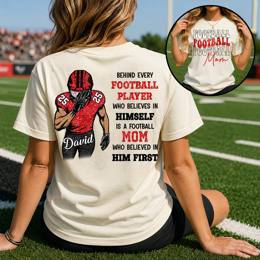 Behind Every Football Player Shirt - Personalized Shirt For Football Family NA04