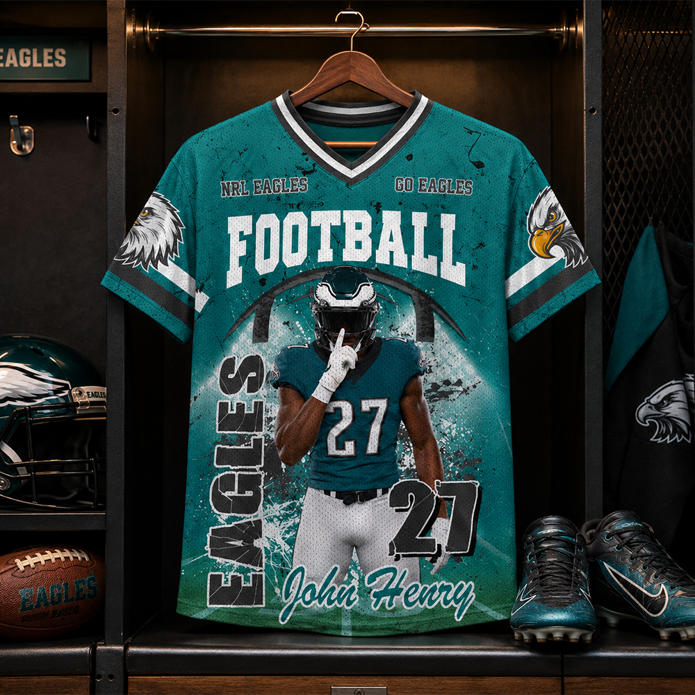 Custom Football Mom Jersey with Photo & Player Number – Personalized Game Day Shirt