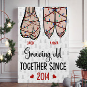 Growing Old Together Personalized Canvas Print