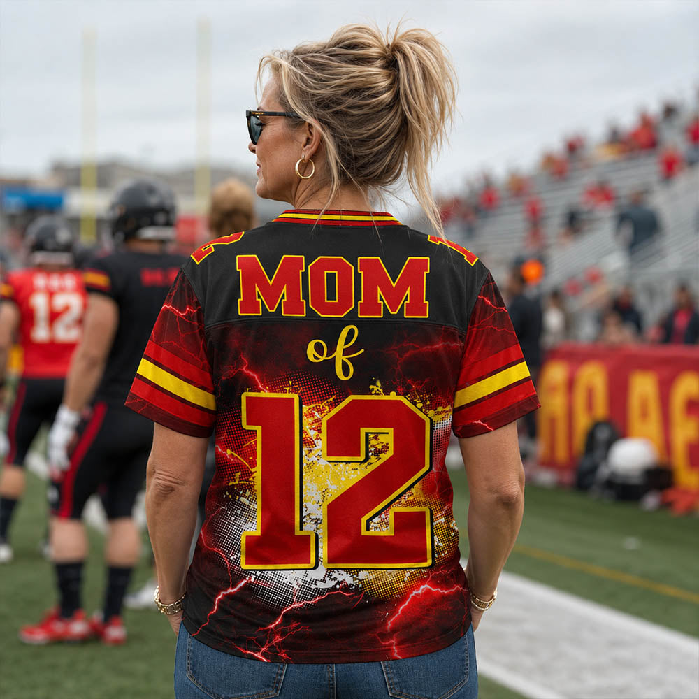 Custom Photo Football Jersey I Will Always Be Your Biggest Fan Game Day Shirt For Football Mom Dad Family H2511
