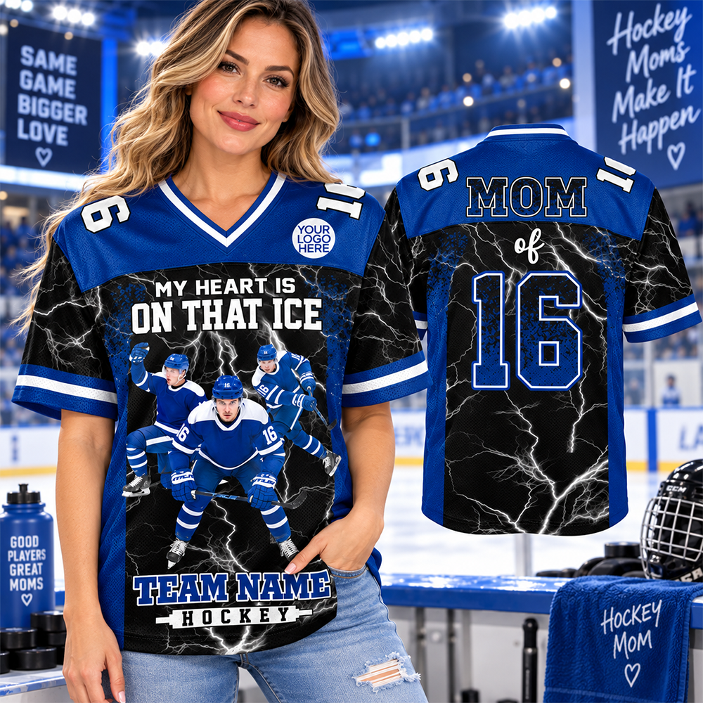 Custom My Heart Is On That Field Hockey Shirt, Gift For Hockey Lovers L0411
