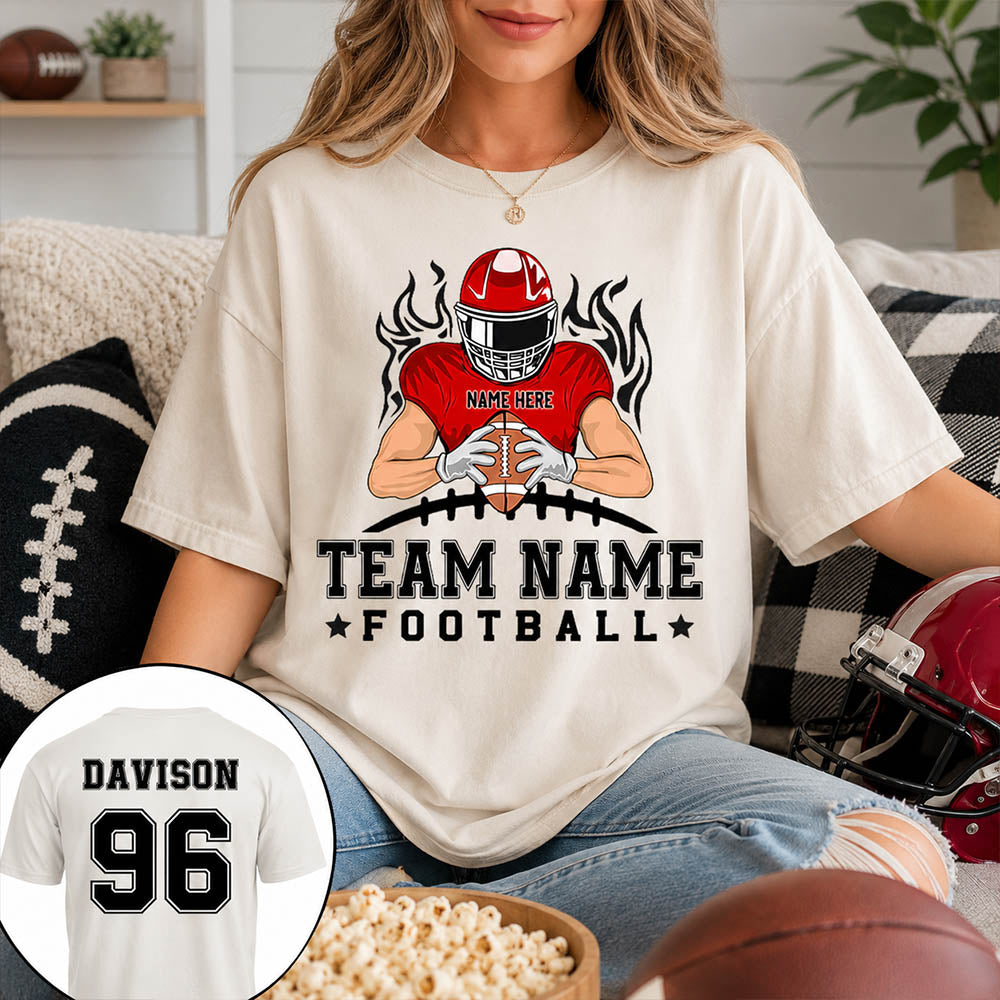 Personalized American Football Team Shirt - Football GameDay Custom Shirt
